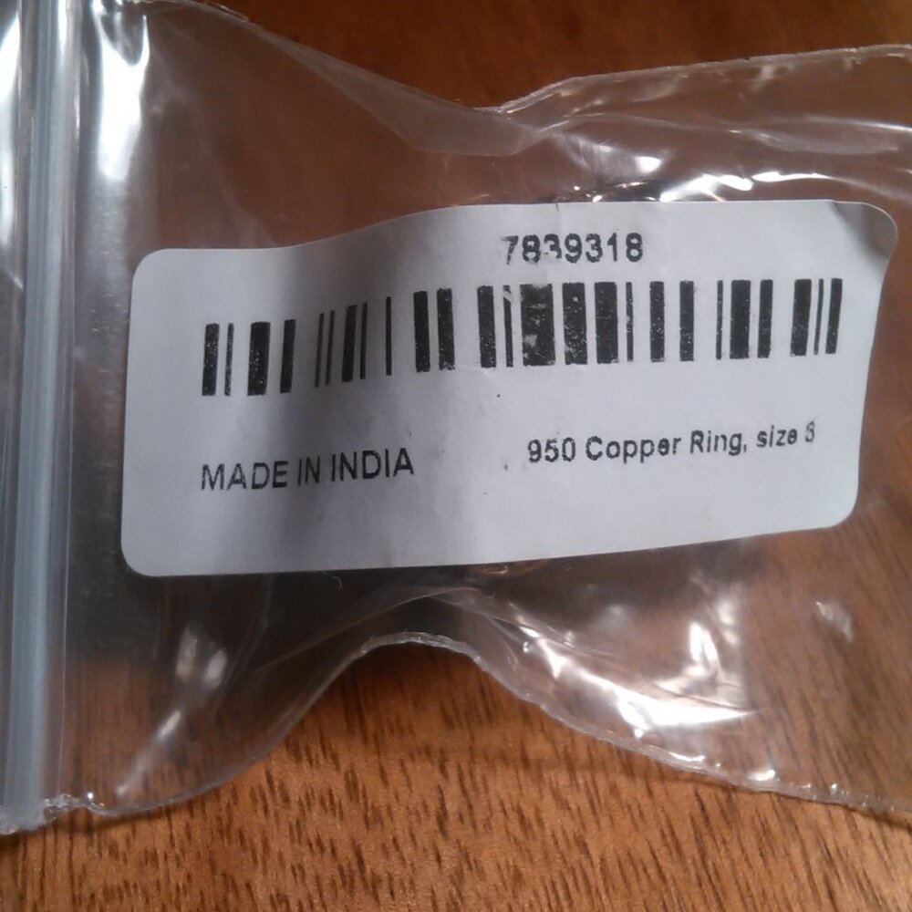 Matrix Chestnut Brine Turquoise Solitaire Copper Ring (Size 6) - Picture 16 of 16